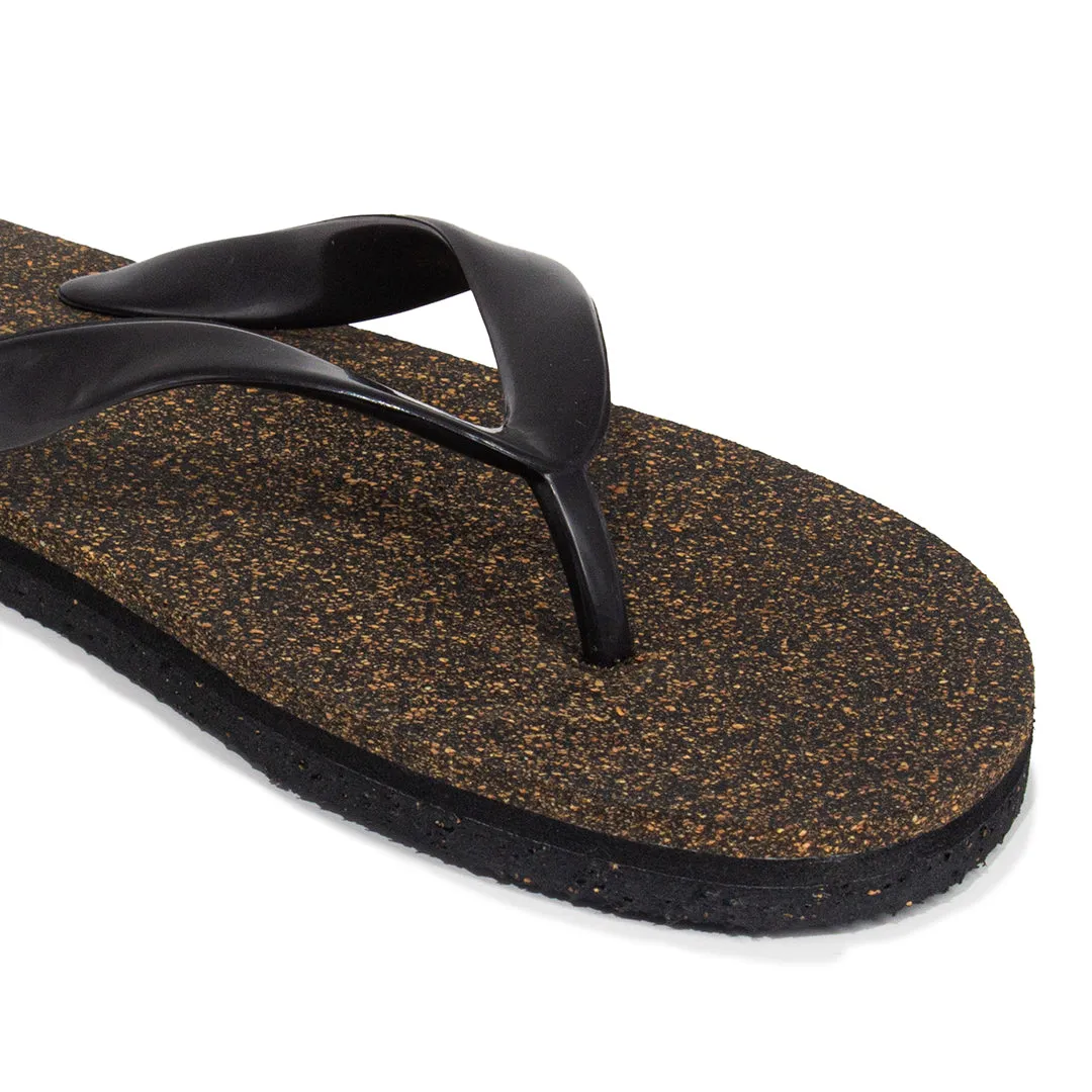Exis Thong-Strap Cork Brown Flip-Flops For Men
