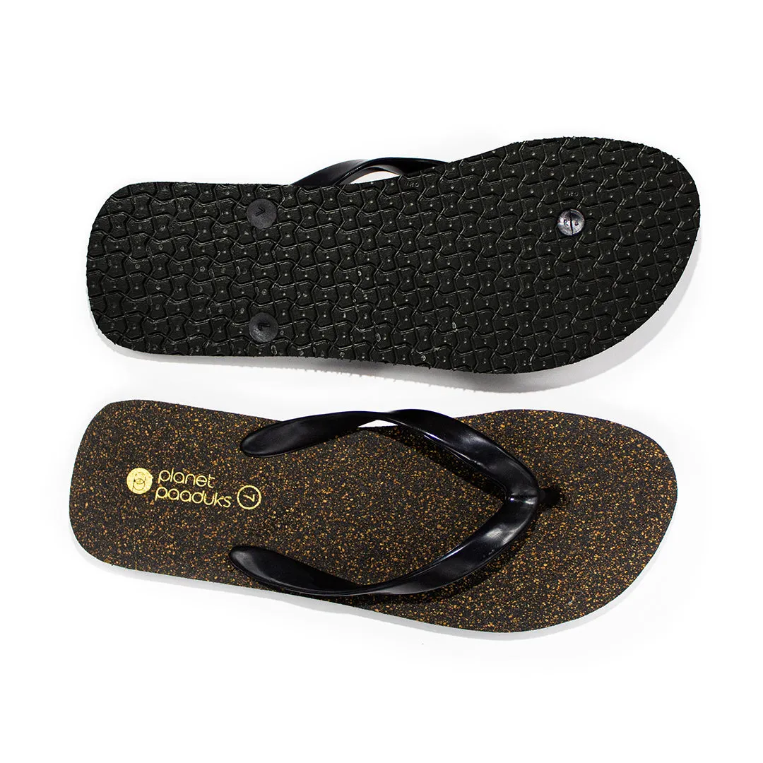 Exis Thong-Strap Cork Brown Flip-Flops For Men