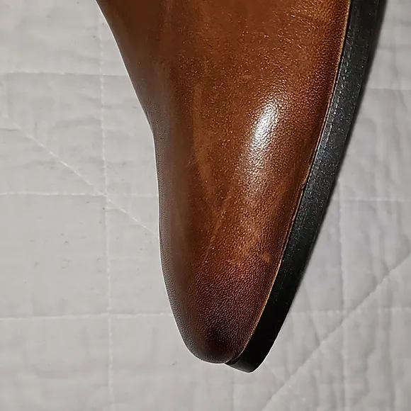 Express boots 100% leather brown slip on booties sz 12 Men's, NWOT