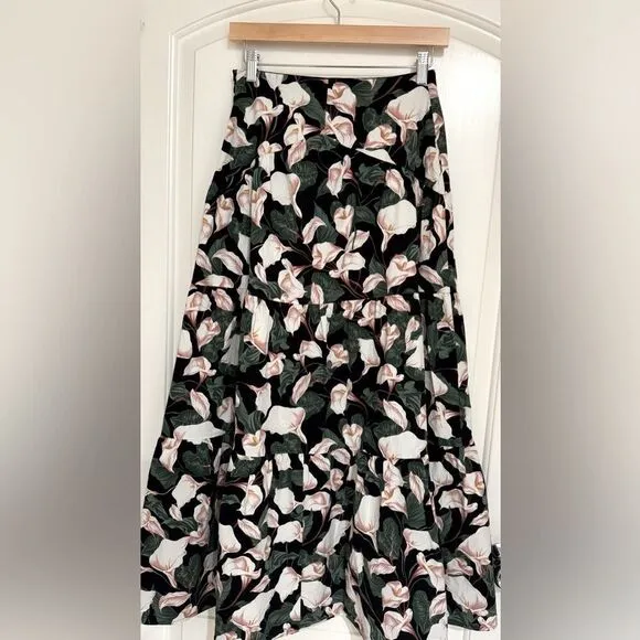Express Tiered Floral Print Maxi Skirt Size XS