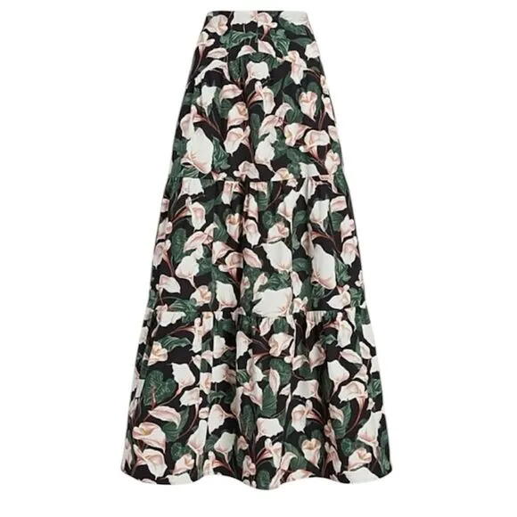 Express Tiered Floral Print Maxi Skirt Size XS