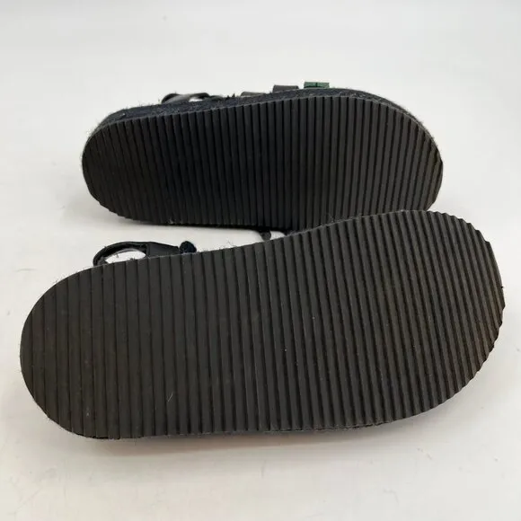 FARM Rio Black Red Platform Lace Up Sandals | Size 8