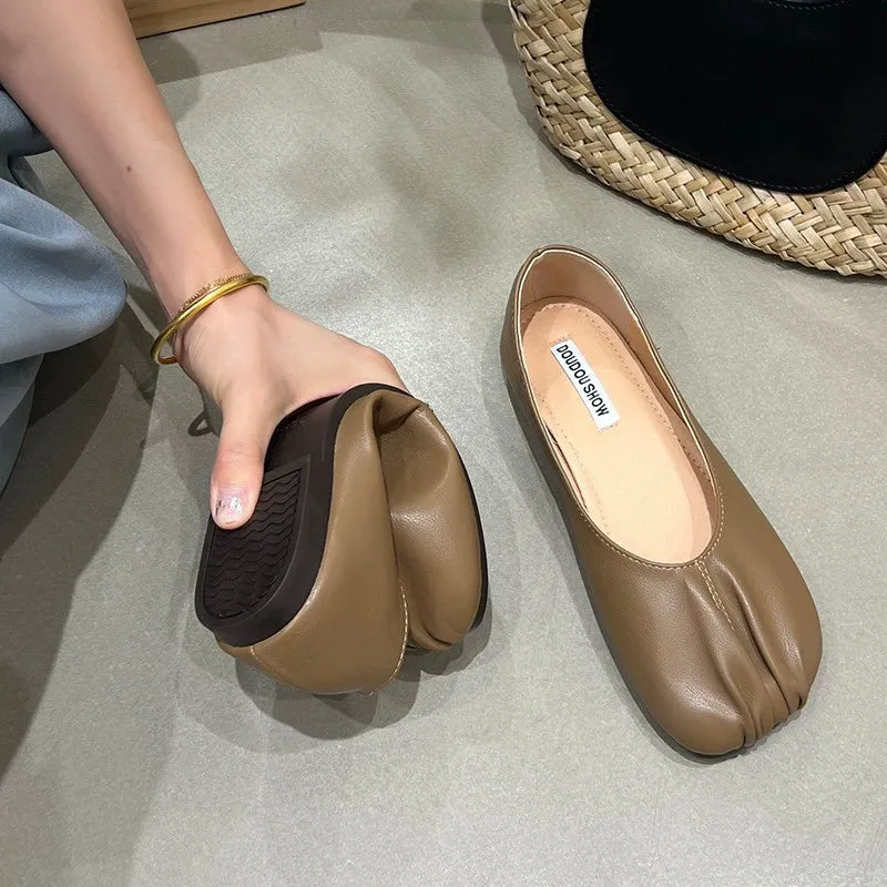 Fashionable summer bow casual flat bottomed women's loafers