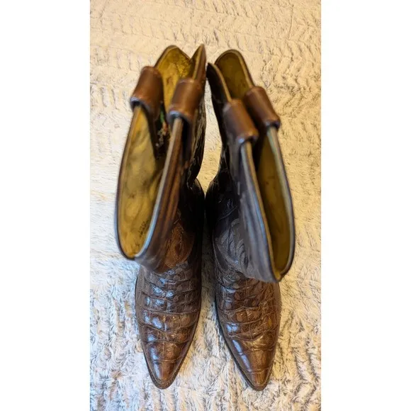 Faux Crocodile Cowboy Mens Boots - Mexico Lindo - Size 10.5