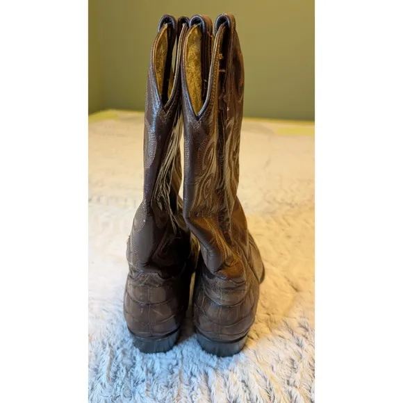 Faux Crocodile Cowboy Mens Boots - Mexico Lindo - Size 10.5