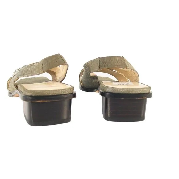 FERRAGAMO 90's Vintage Sage Gancini Sandals
