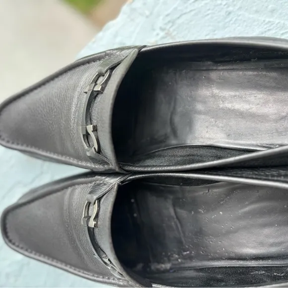 Ferragamo Grandioso Gancini Leather Loafers
