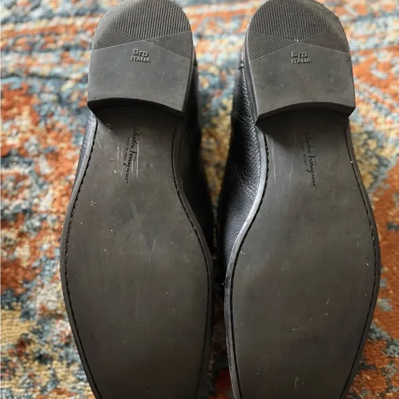 Ferragamo Grandioso Gancini Leather Loafers