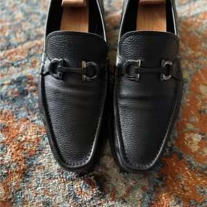 Ferragamo Grandioso Gancini Leather Loafers