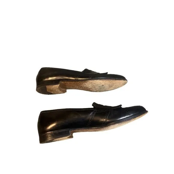 Ferragamo Salvatore men loafers leather black shoes 11B