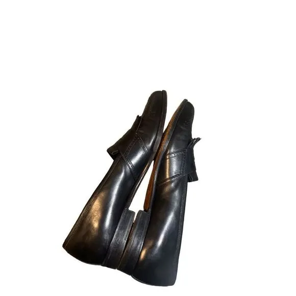 Ferragamo Salvatore men loafers leather black shoes 11B