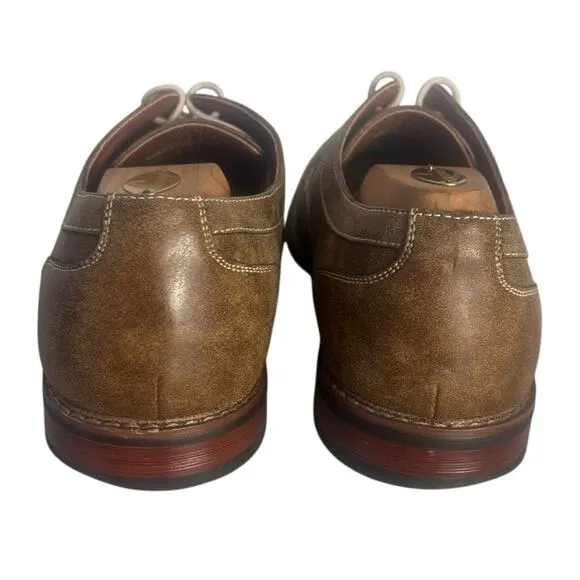 Ferro Aldo Leather Wingtip Oxford Dress Shoes Mens 12 Distressed Brown M-19266