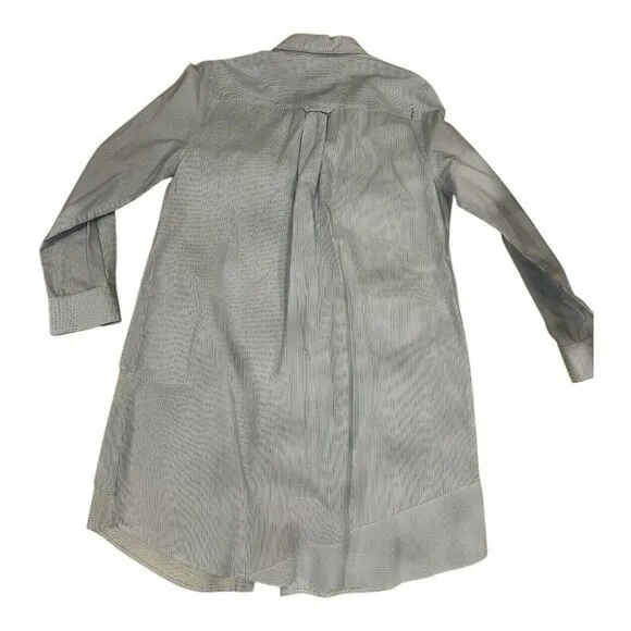 Finley Jenna Blue Striped Tiered Shirt Dress (M)