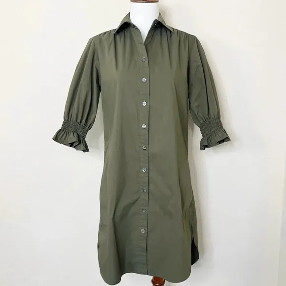 Finley Women's Miller Olive Green Shirt Dress