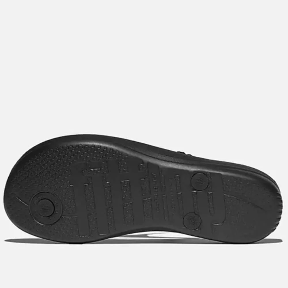 FitFlop iQUSHION Sparkle Toe-Posts-BLACK