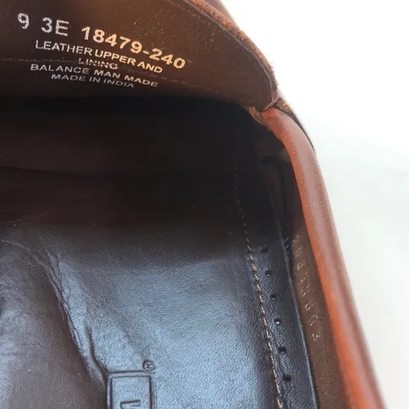 Florsheim Comfortech Cognac Leather Loafers Size 9