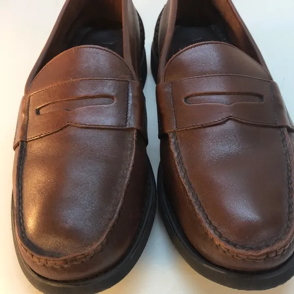 Florsheim Comfortech Cognac Leather Loafers Size 9