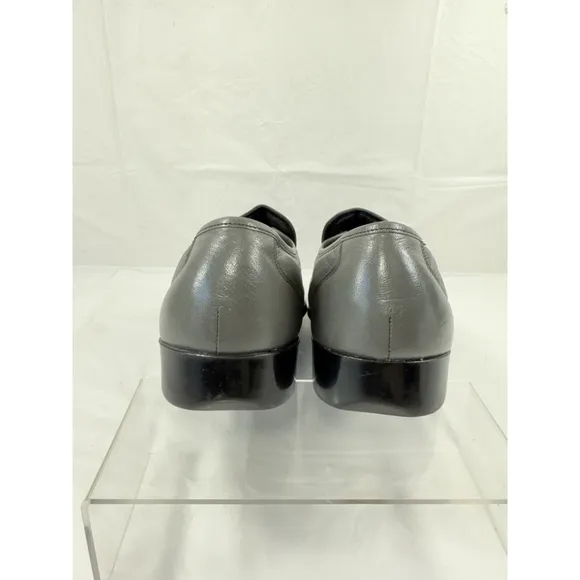 Florsheim Imperial Slip On Grey Leather Loafers Size 10.5 D