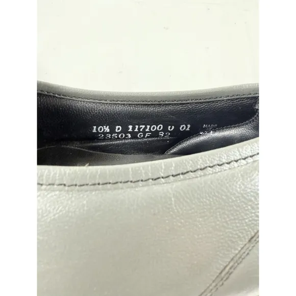 Florsheim Imperial Slip On Grey Leather Loafers Size 10.5 D
