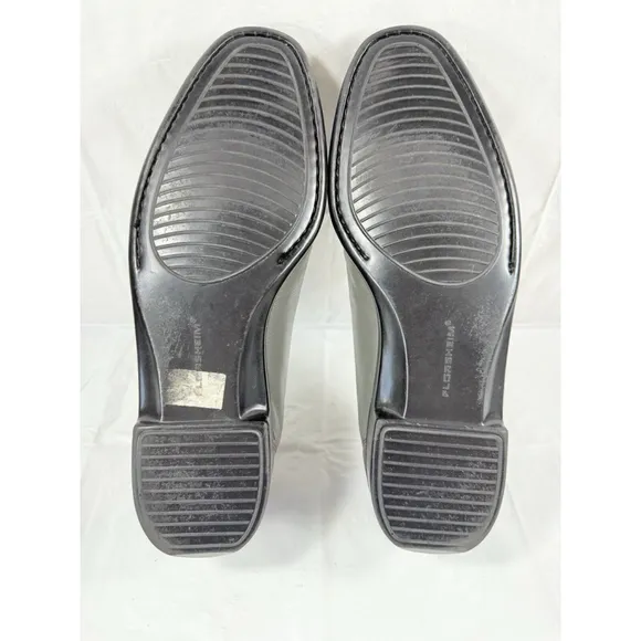 Florsheim Imperial Slip On Grey Leather Loafers Size 10.5 D