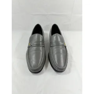 Florsheim Imperial Slip On Grey Leather Loafers Size 10.5 D