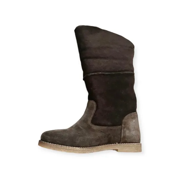 Florsheim Men’s Boots Brown Suede with Fur Lining Size 8M (Made in Italy) NWT