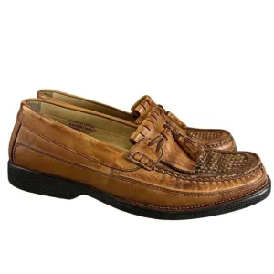 Florsheim Men's Leather Kiltie Loafers With Tassels Size 10.5D 18096 Tan Brown