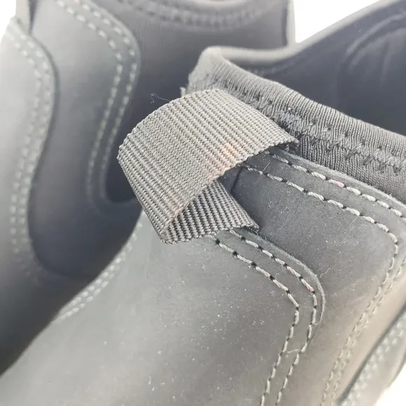 Florsheim Sport Slip Pull On Ankle Boots Black Leather Upper Boys Size 6M