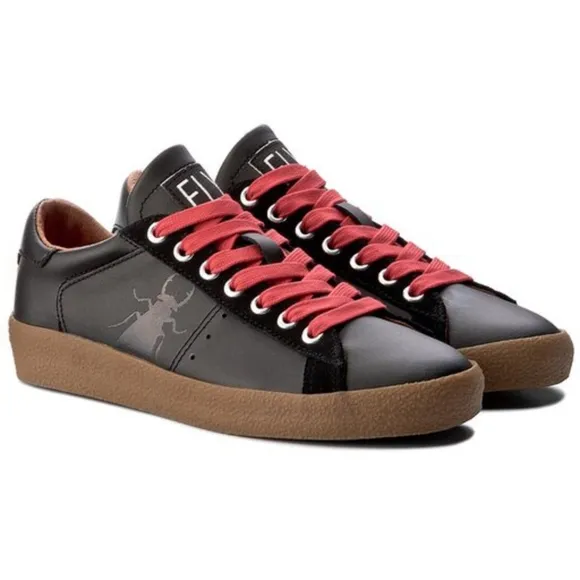 Fly London Genuine Leather Retro Feel Sneakers Sz 38 Or 7.5/8