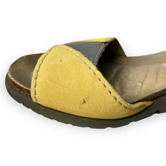 Fly London Imat Bumblebee/Bronze Wedge Sandals 36
