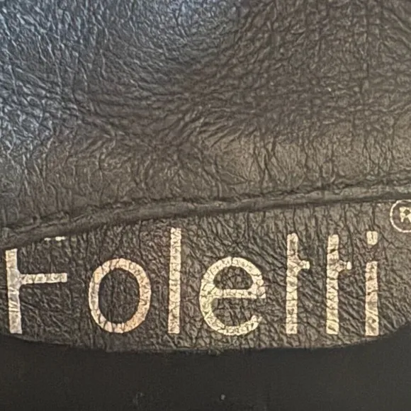 FOLETTI Italian Black‎ Leather Ankle Boots w/Bow Zip-Up Booties Detail SIZE 6.5