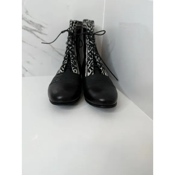 Fortress Of Inca Cameron Oxford Boot Size 9 US Black Leather Lace Up Festival