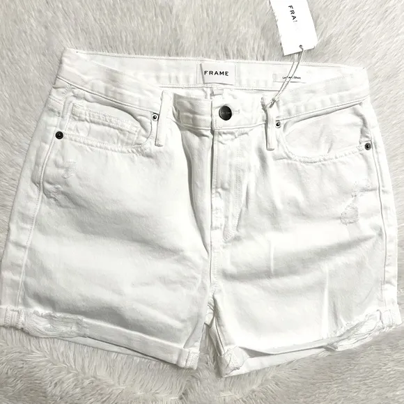 Frame Denim Le Beau Cuffed Shorts