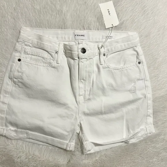 Frame Denim Le Beau Cuffed Shorts