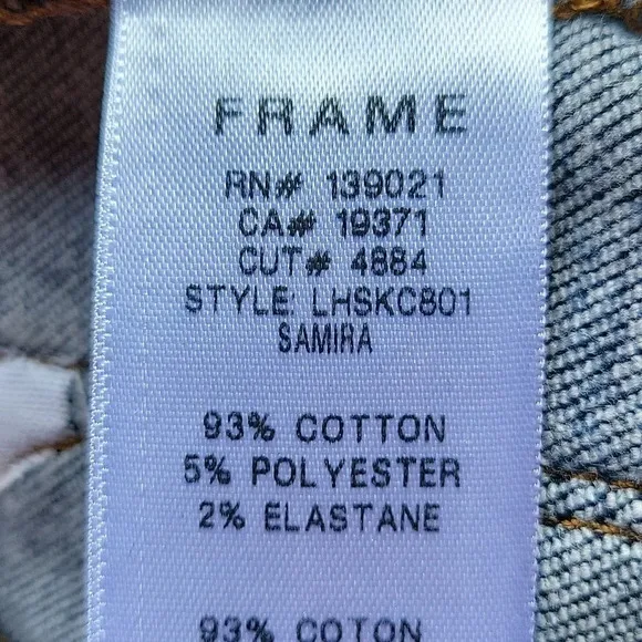Frame Denim Le High Skinny Crop Jean Samira Wash Size 30
