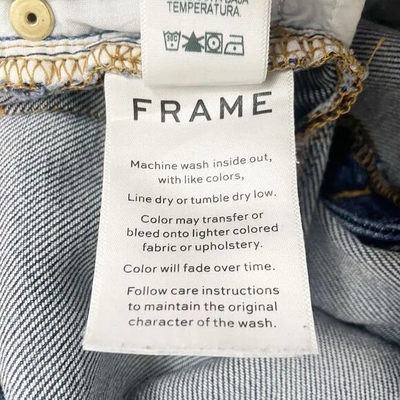 FRAME Denim Le Nouveau Straight Leg Cropped Jeans Granby Dark Wash Size 30 | 10