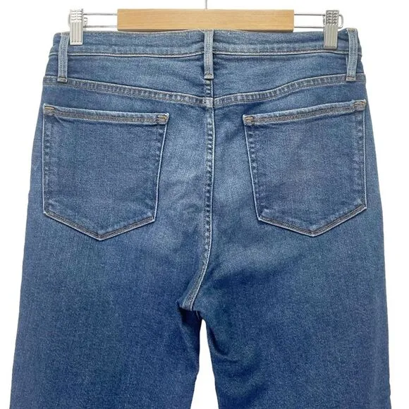 FRAME Denim Le Nouveau Straight Leg Cropped Jeans Granby Dark Wash Size 30 | 10