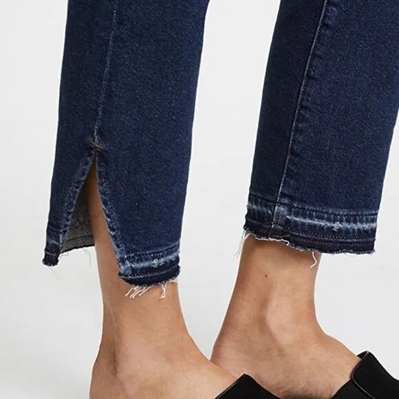 FRAME Denim Le Nouveau Straight Leg Cropped Jeans Granby Dark Wash Size 30 | 10