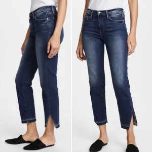 FRAME Denim Le Nouveau Straight Leg Cropped Jeans Granby Dark Wash Size 30 | 10
