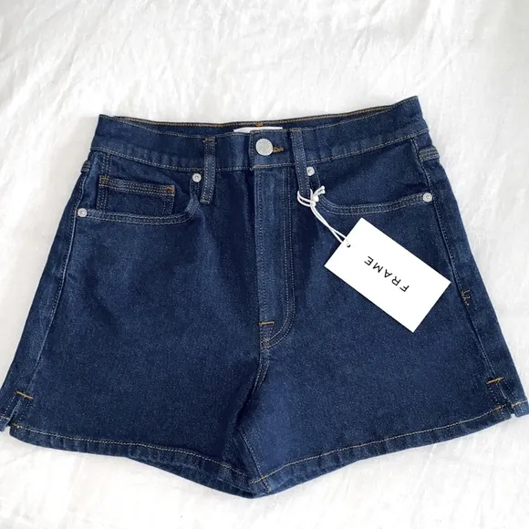 Frame High Waist Denim Shorts size 27 NWT
