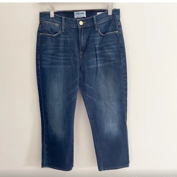 FRAME Le High Straight Leg Crop