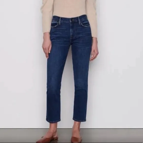 FRAME Le High Straight Leg Crop