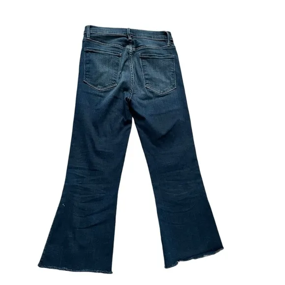 FRAME Sylvie Kick Boot Jeans Lakewood Womens Size 27 Relaxed, High Rise Raw Hem