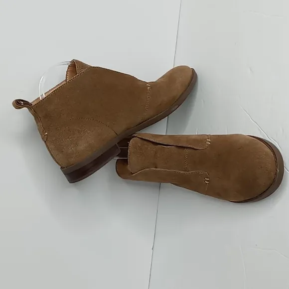 Franco Sarto- Isolde -Nubuck Leather Slip On  Ankle Boots-Fawn Brown - Women 9.5