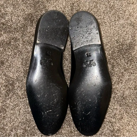 Fratelli Borgioli Men’s Size 7.5 Patent Leather Loafers Black Slip On Italian