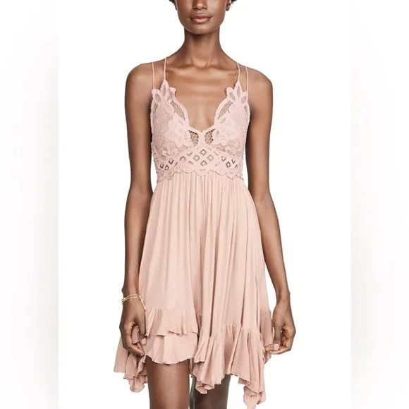 Free People Adella Slip Dress. Color: Rose. Size: S