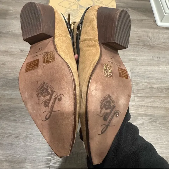 Free People Back Lace Sway Low Suede Tan Boots