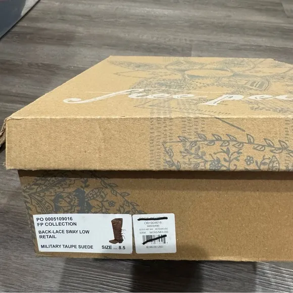 Free People Back Lace Sway Low Suede Tan Boots