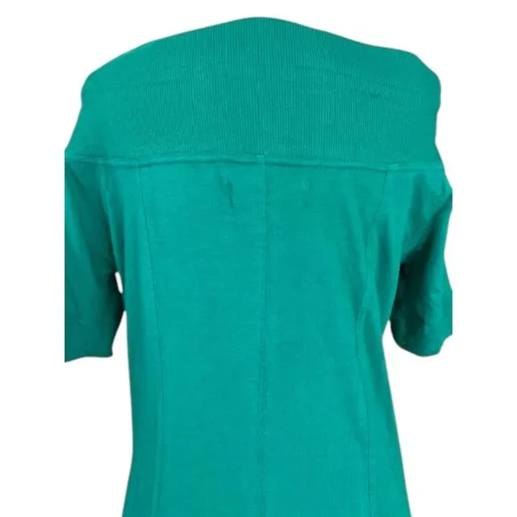 Free People Beach Gemma Mini Off The Shoulder Boho Dress Cadmium Green Size XS