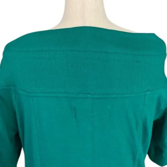 Free People Beach Gemma Mini Off The Shoulder Boho Dress Cadmium Green Size XS